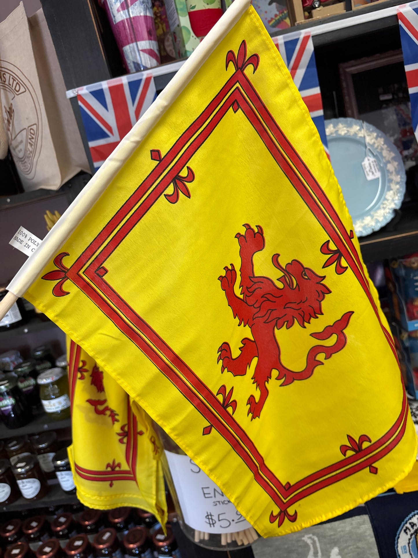 Scotland Flag 12”x 18” on Wooden Stick