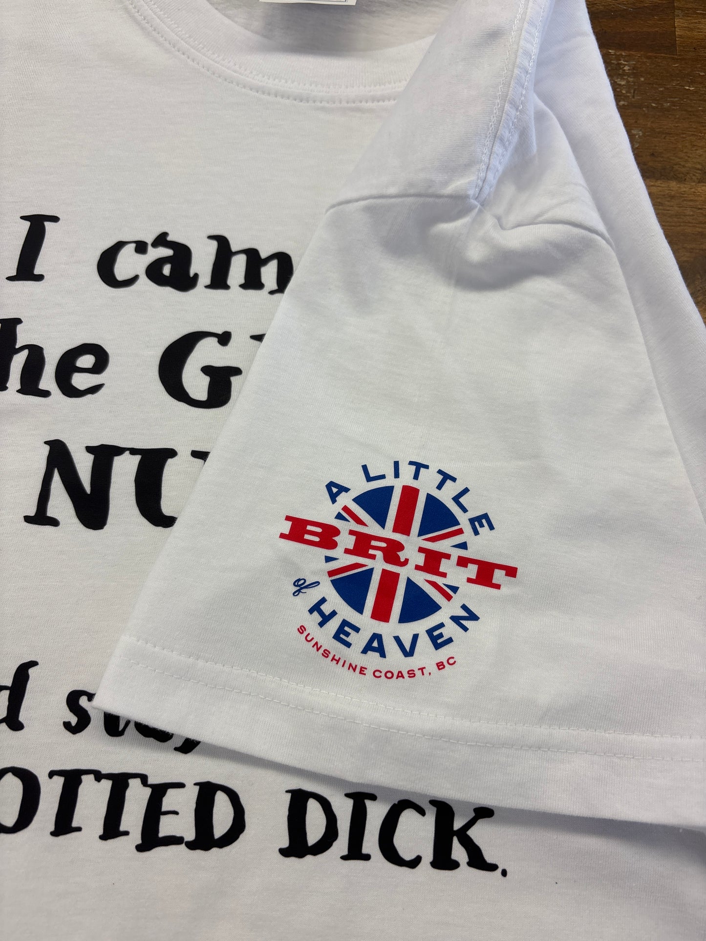Came for the Ginger Nuts T-Shirt, White size Medium