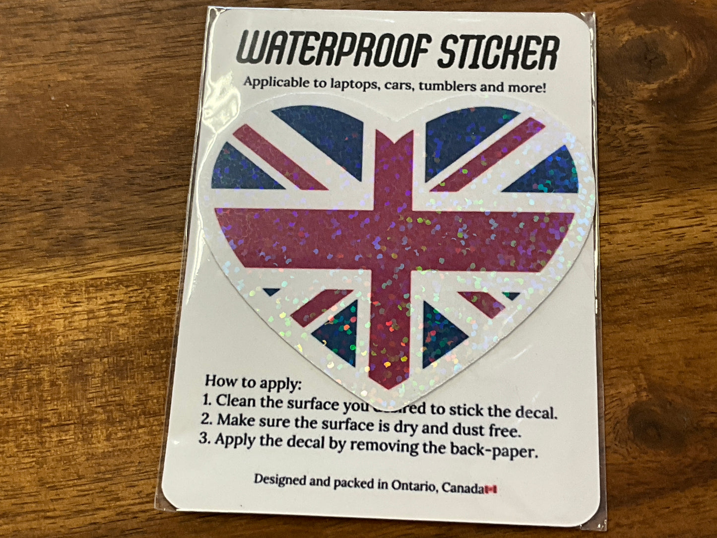 Union Jack heart sticker