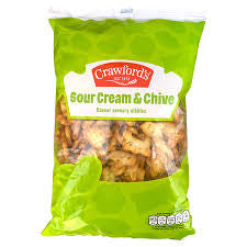 Crawford sour cream and chive flavor, savoury nibbles 200g