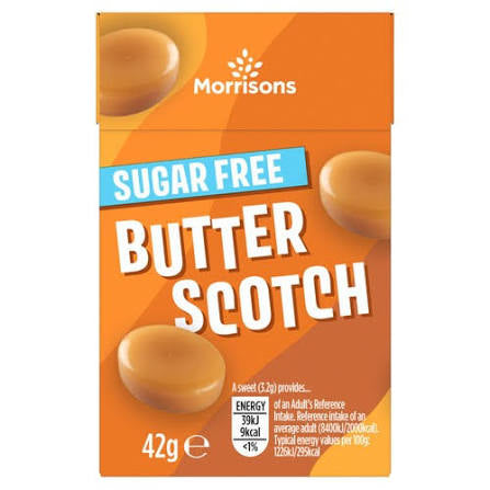 Morrisons Sugar Free Butterscotch 42g