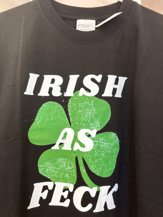 Irish as Feck T-Shirt, Black size XXXL