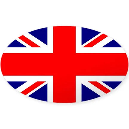 Oval Union Jack Sticker