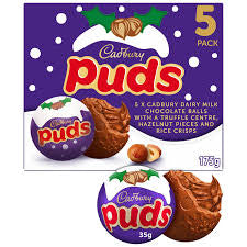 Cadbury Milk Chocolate Christmas Puds 5pk