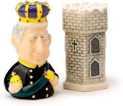 King Charles salt and pepper set