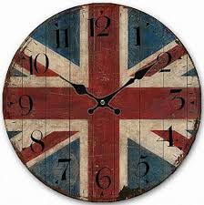 Union Jack clock 10"