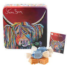 Gardiners Steven Brown Square Tin - Lizzle McCoo Salted Caramel Fudge