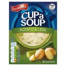 Batchelors Cupa Soup potato and leek 4 pk