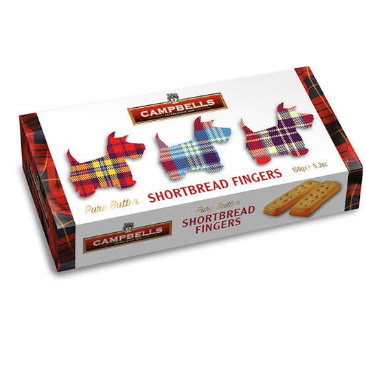 Campbell’s Tartan Dog Cartonnof Shortbread Fingers 150g