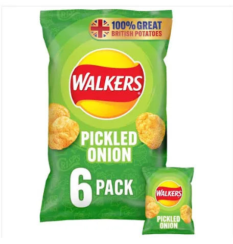 Walkers Pickled Onion 6pack