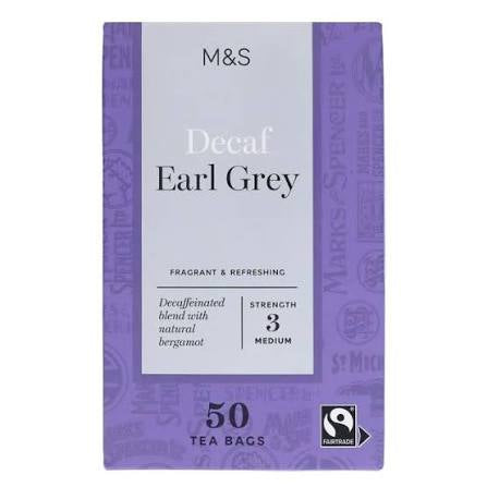 M&S Earl Grey Decaf Bags -50’s