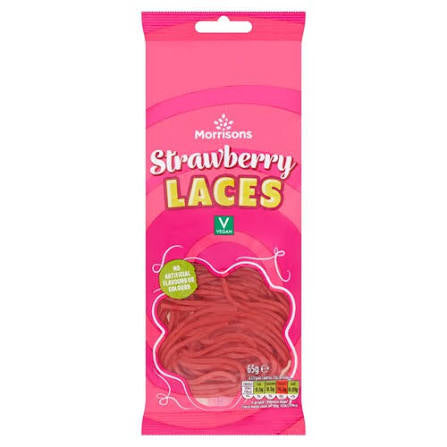 Morrisons Strawberry Laces 65g