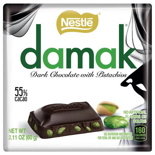 Nestle Damask Dark Chocolate with Pistachio 60g