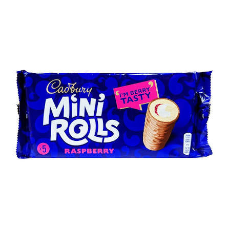 Cadbury Mini Rolls Raspberry 5 pk