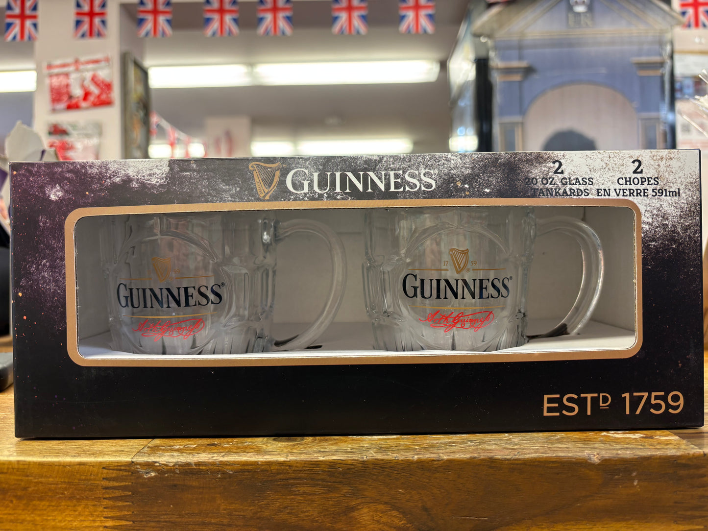 Guinness 20oz Glass Tankards