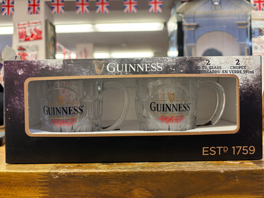 Guinness 20oz Glass Tankards