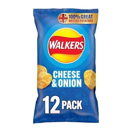 Walkers Cheese & Onion 12 pack