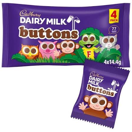Cadbury Buttons - Multipack- 4pk x 14.4g