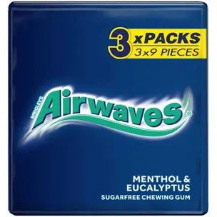 Airwaves Menthol & Eucalyptus Gum 3pk