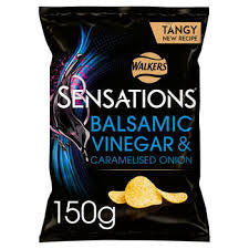 Walkers Sensations Balsamic Vinegar & Caramel.Onion Crisps 150g