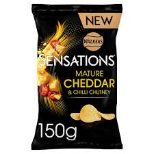Walkers Sensations Mature Cheddar & Chilli Chutney 150g